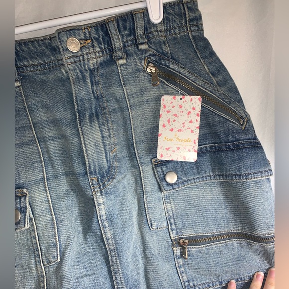 NWT Free People - We The Free Avenue Mini Denim Skirt Size 26 - Picture 14 of 15